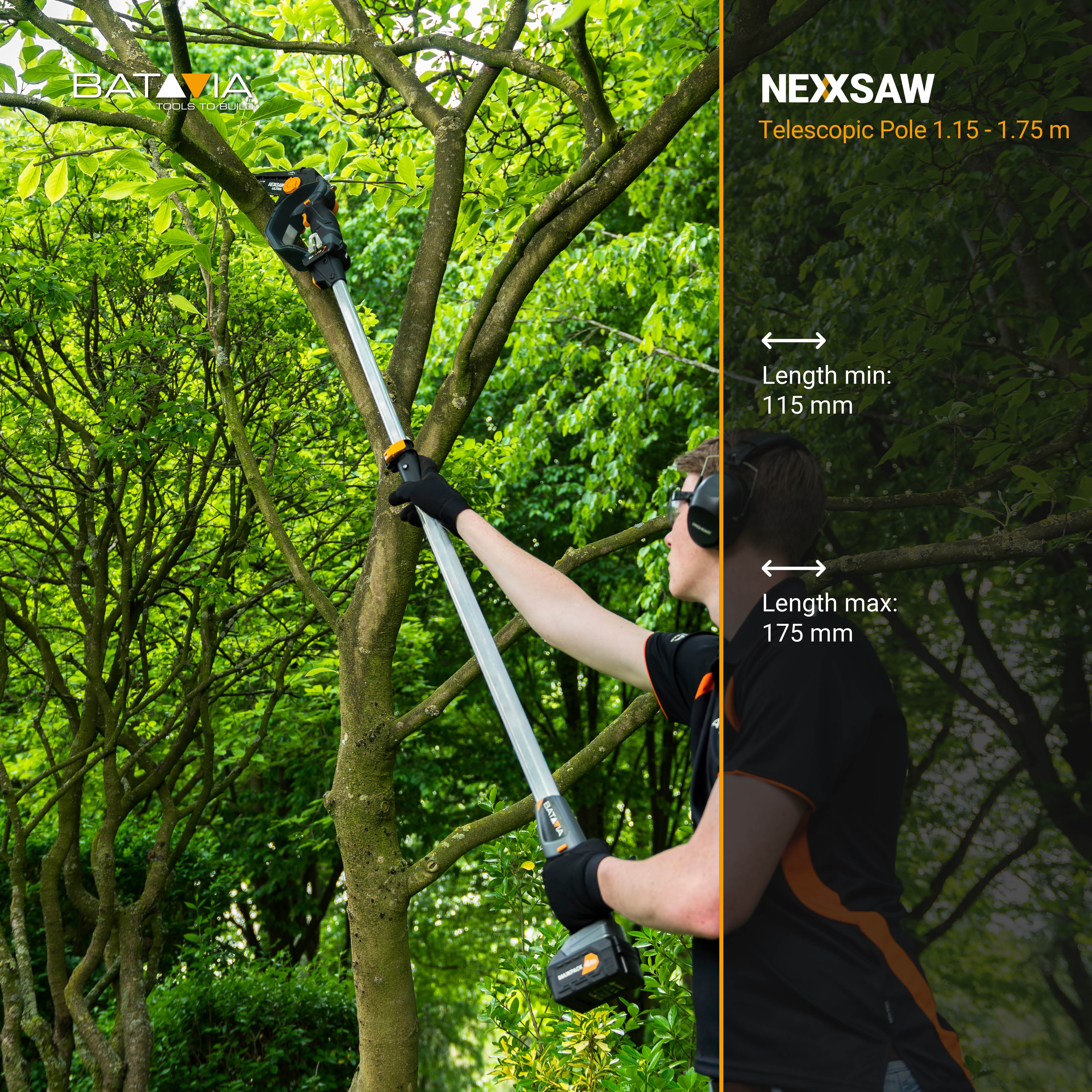 18V Telescoopsteel 1.15-1.75m - voor de 18V Nexxsaw & 18V Nexxcut