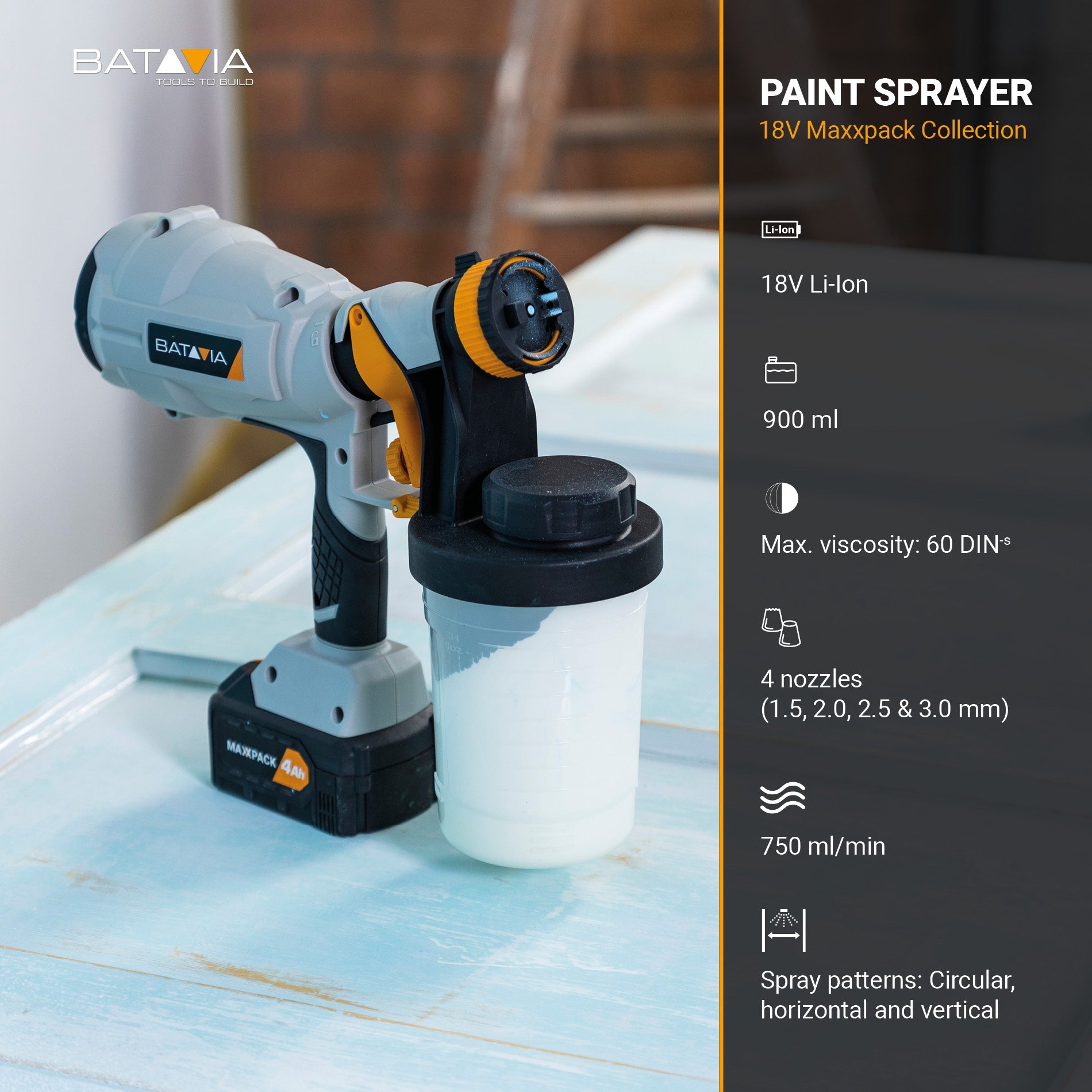 18V Cordless Paint Sprayer