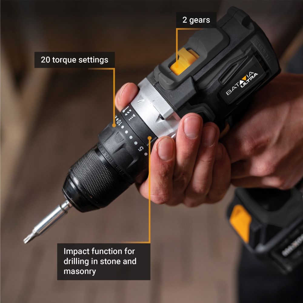 18V Brushless Akku-Schlagbohrschrauber 60 Nm - Ohne Akku ohne Ladegerät