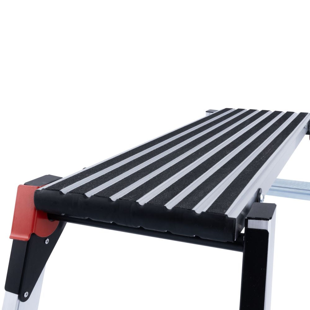 Piattaforma Di Lavoro Pieghevole 92x92 Cm – Capacità 590 Kg, Ruote Silenziose E Porta Di Sicurezza Per Carrelli Elevatori