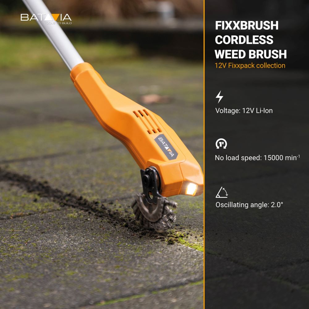 12V Fixxbrush Accu Onkruidborstel