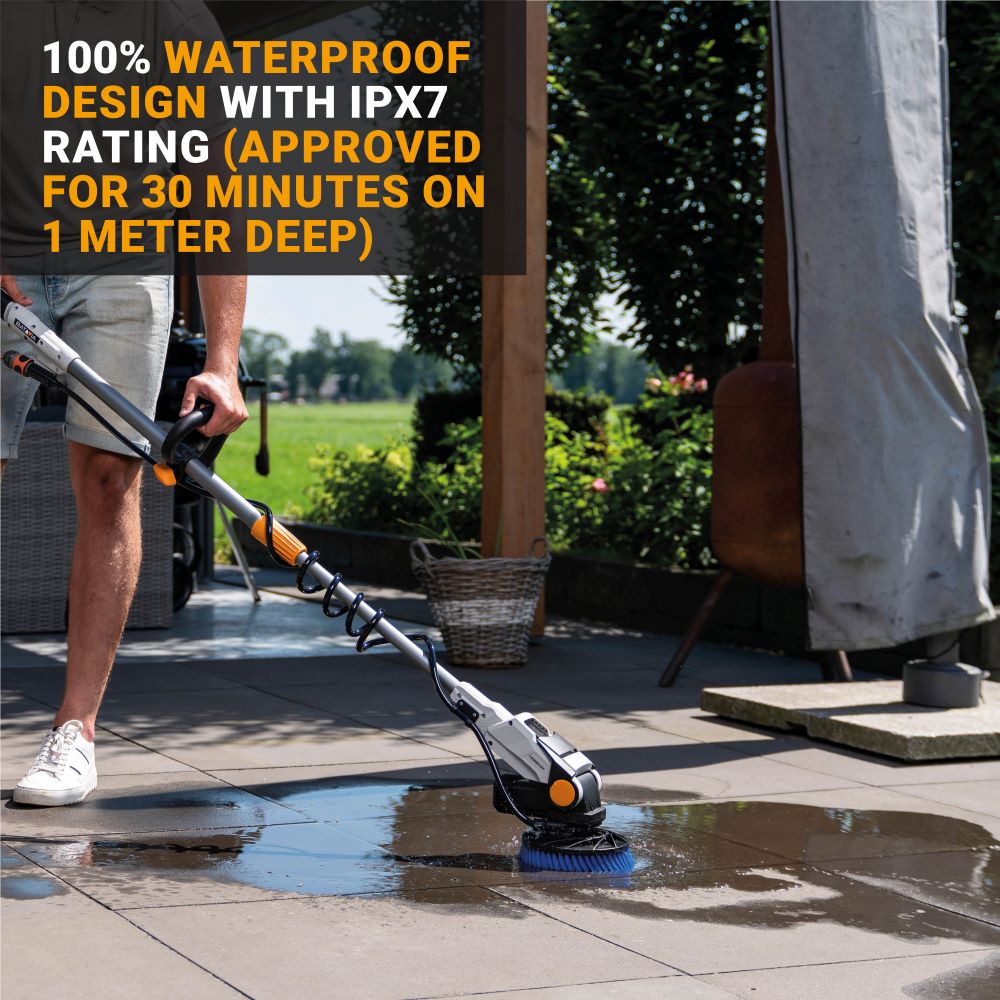 18V Twin Brush - Cordless Brushless Telescopic Power Scrubber