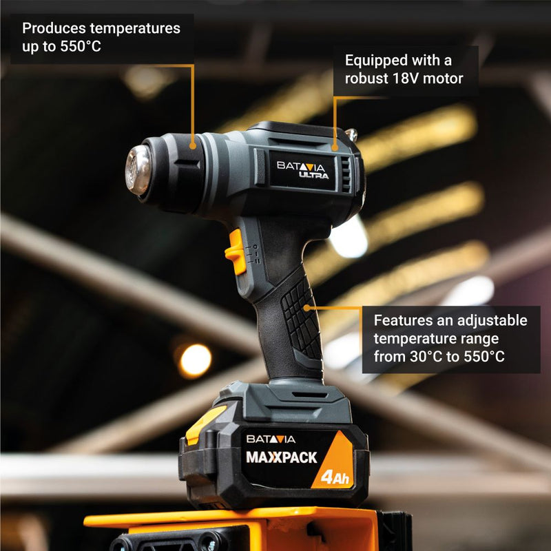 Cargue la imagen en el visor de la galería, 18V Cordless Heat Gun with Digital LCD Display (without battery and charger)
