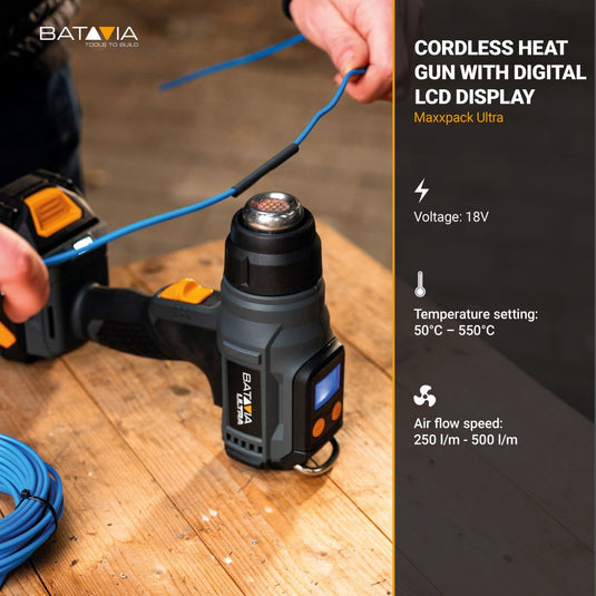 18V Cordless Heat Gun with Digital LCD Display (without battery and charger)