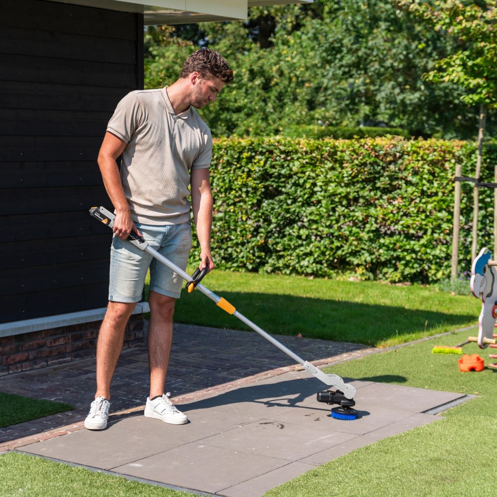 18V Twin Brush Compact Cordless Telescopic Power Scrubber