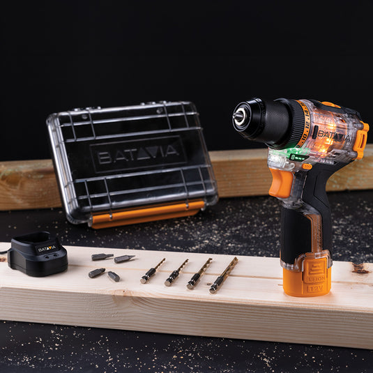 Taladro Atornillador sin Escobillas Fusion Drill 12V - Incl. batería y cargador