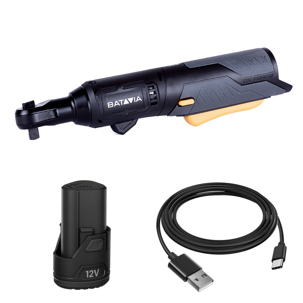 12V Clé à Cliquet Sans Fil - Avec Batterie 2.0 Ah Et Câble De Charge USB-C