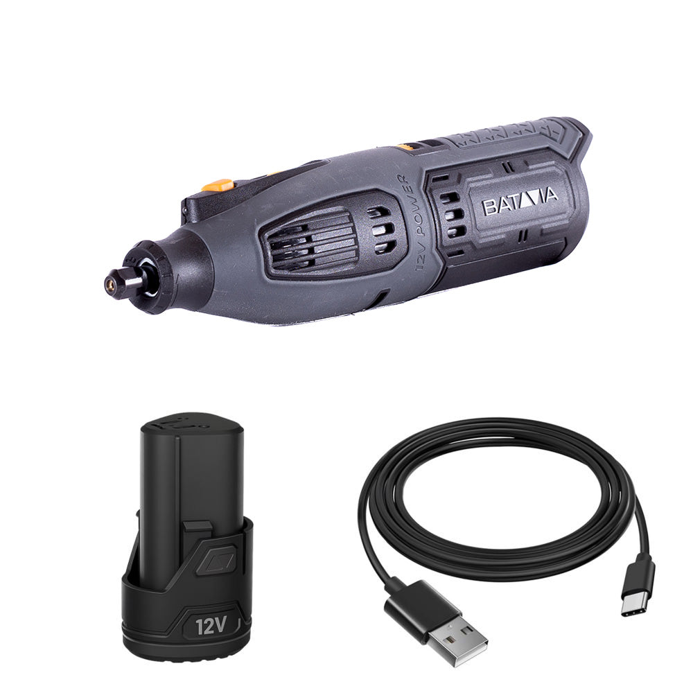 12V Outil Rotatif Multifonctions sans fil - avec batterie 2,0 Ah et câble de charge USB-C