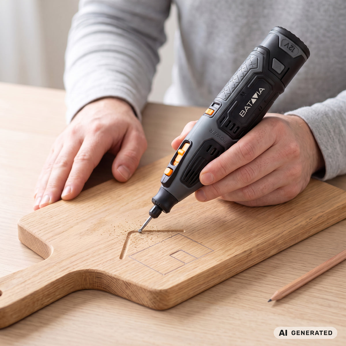 12V Outil Rotatif Multifonctions sans fil - avec batterie 2,0 Ah et câble de charge USB-C