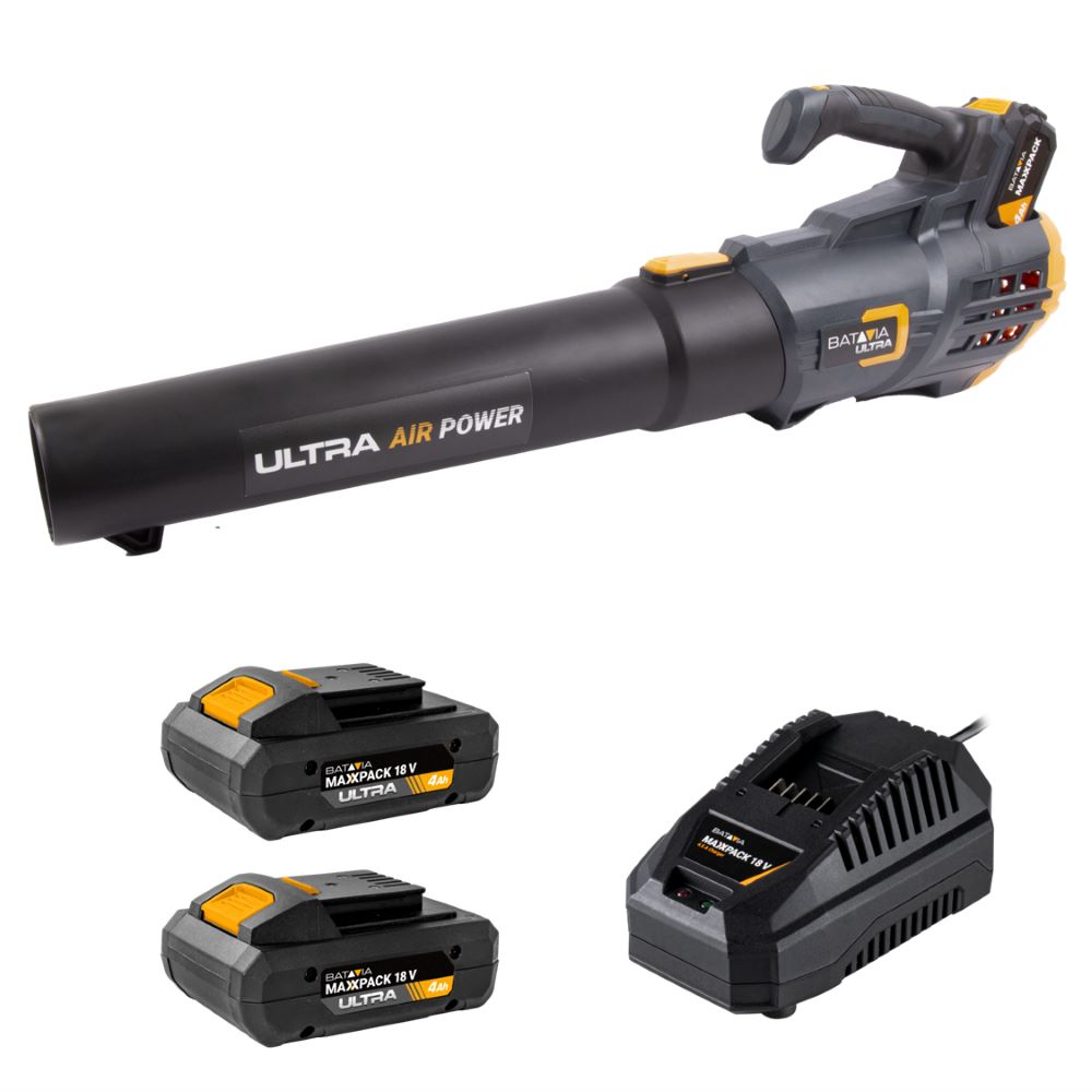 18V Maxxpack Ultra Akku-Laubbläser Set – Inklusive 2x 4,0Ah Akkus & Schnellladegerät