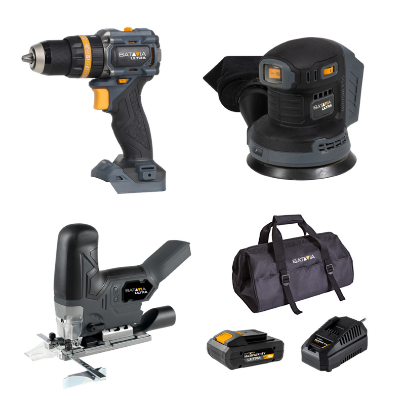 Laad de afbeelding in de Galerijviewer, 18V Maxxpack Ultra Pro Set – Krachtige brushless gereedschappen voor de serieuze klusser en professional
