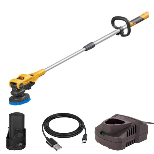 12V Twin Brush Cordless Telescopic Power Scrubber