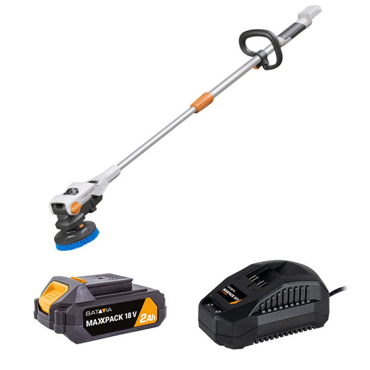 Twin Brush Compact Cepillo Rotativo de Limpieza Telescópico 18V de Batería