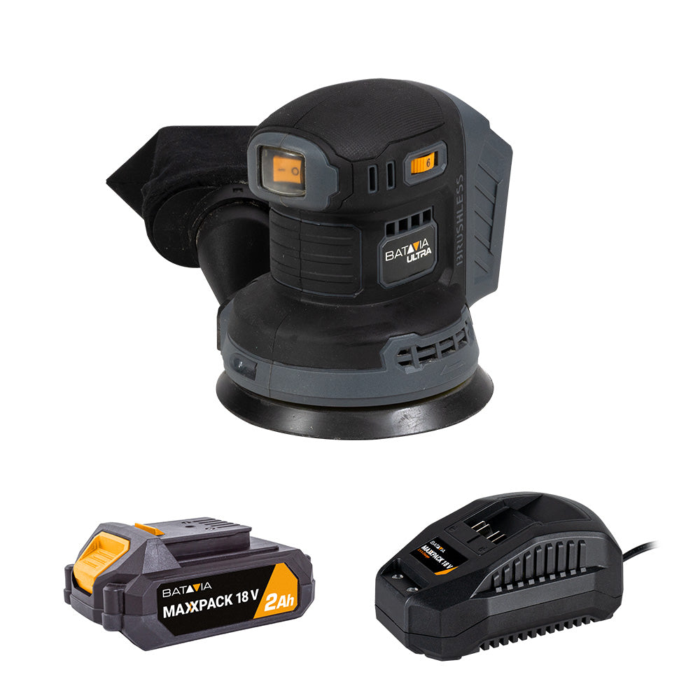 Lijadora excéntrica a batería 18V brushless 125 mm