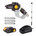 Herramienta + Batería de 2,0Ah & Cargador + Barra telescópica + 3 Cadenas de sierra