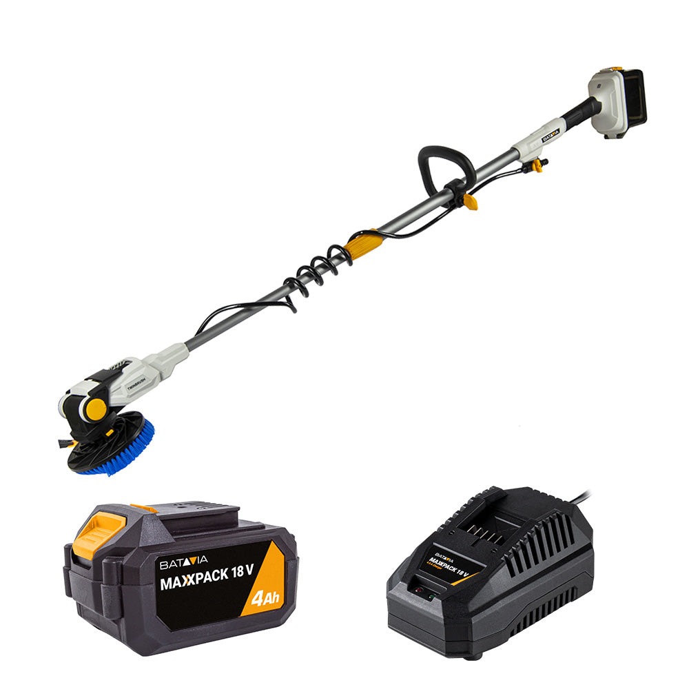 18V Twin Brush - Cordless Brushless Telescopic Power Scrubber
