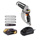 Herramienta + Batería de 2,0Ah & Cargador + Juego de cadenas de sierra