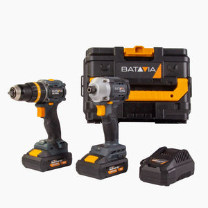 18V Ultra Twin Pack Brushless Combi Drill 75 Nm & Impact Driver 350 Nm