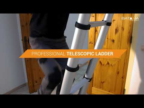Load and play video in Gallery viewer, Giraffe® Pro Telescopic Ladder 3.27m 10 steps
