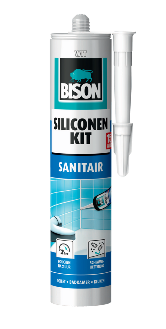 Bison Silicone sealant White Canister 310 ml